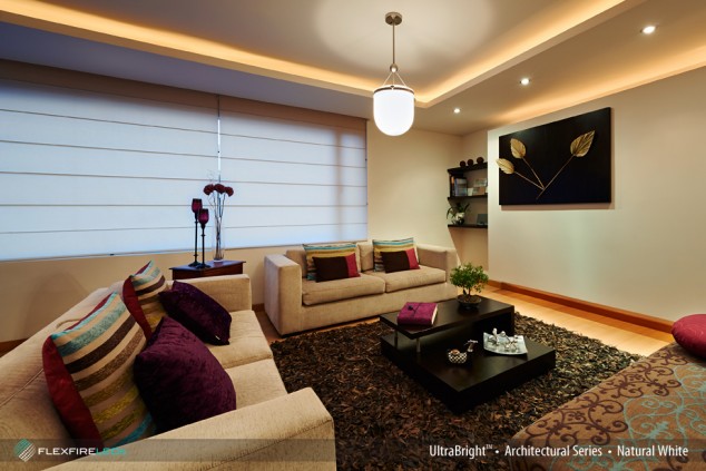 led ambient lighting living room